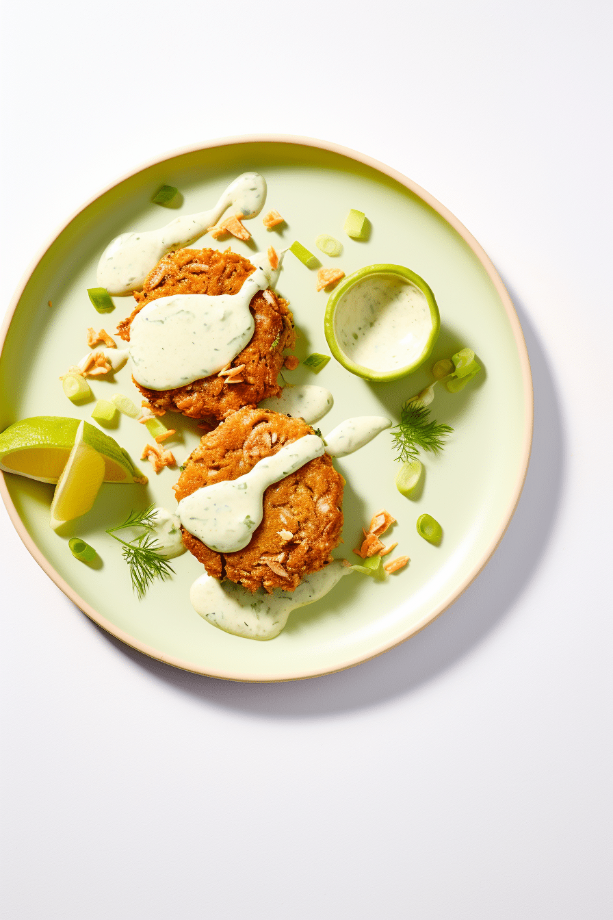 Keto Salmon Patties with Avocado Sauce