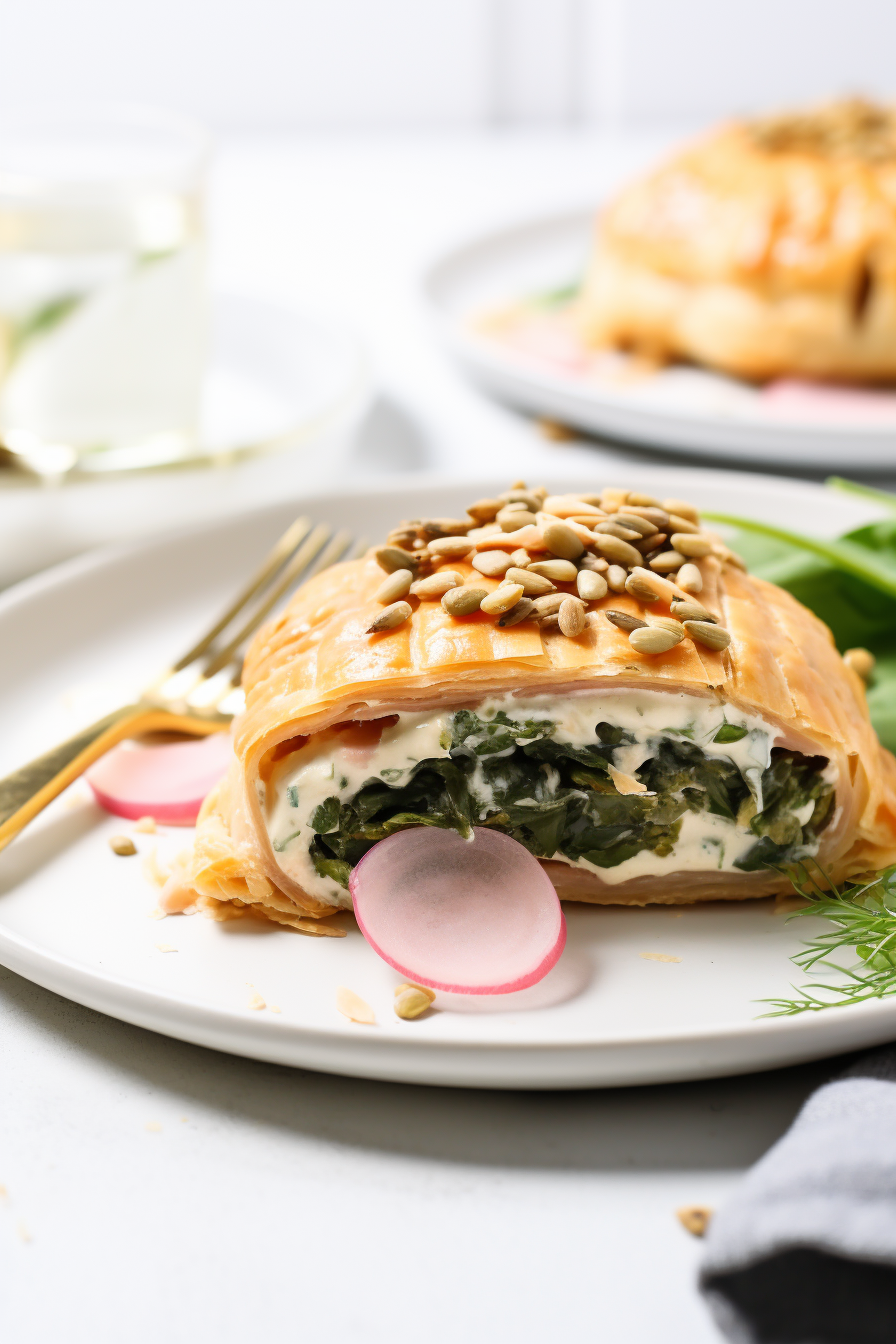 Preparing Keto Salmon Wellington