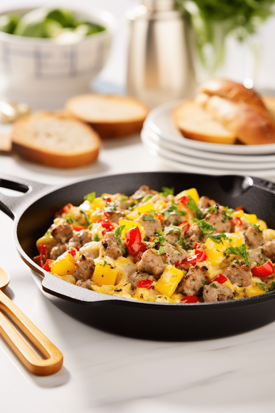 Keto Sausage and Egg Breakfast Skillet