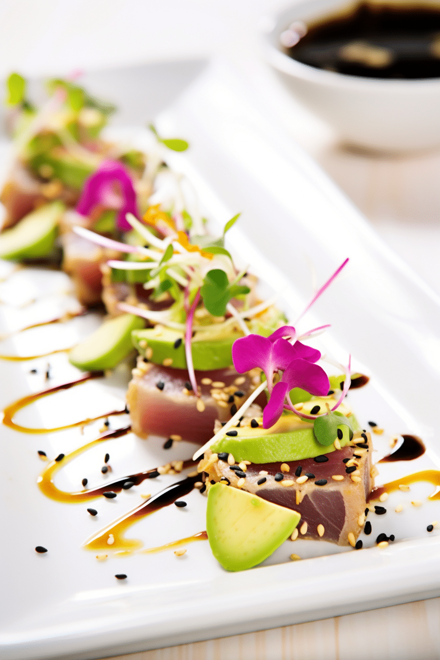 Keto Seared Tuna with Wasabi Aioli Sliced