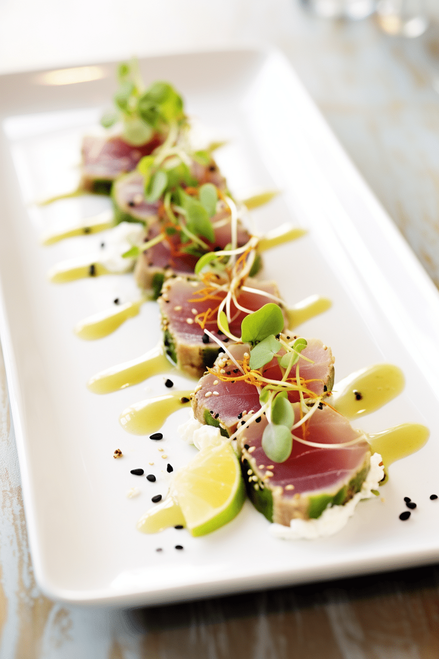 Preparing Keto Seared Tuna with Wasabi Aioli