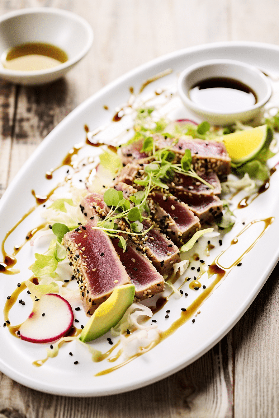 Keto Seared Tuna with Wasabi Aioli