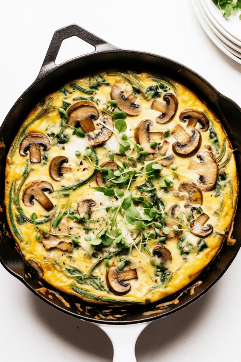 Keto Shiitake Mushroom and Spinach Frittata_001