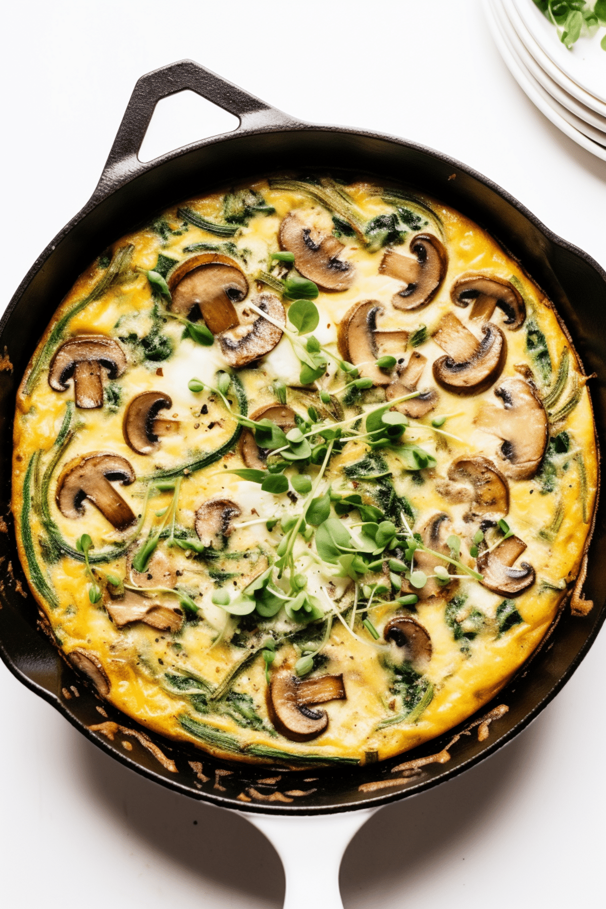 Keto Shiitake Mushroom and Spinach Frittata_001