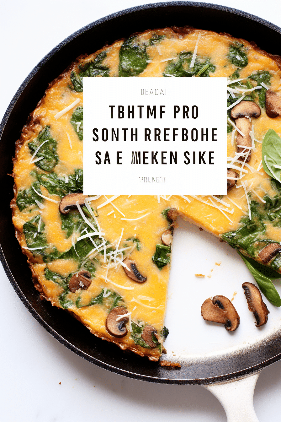 Ingredients for Keto Shiitake Mushroom and Spinach Frittata