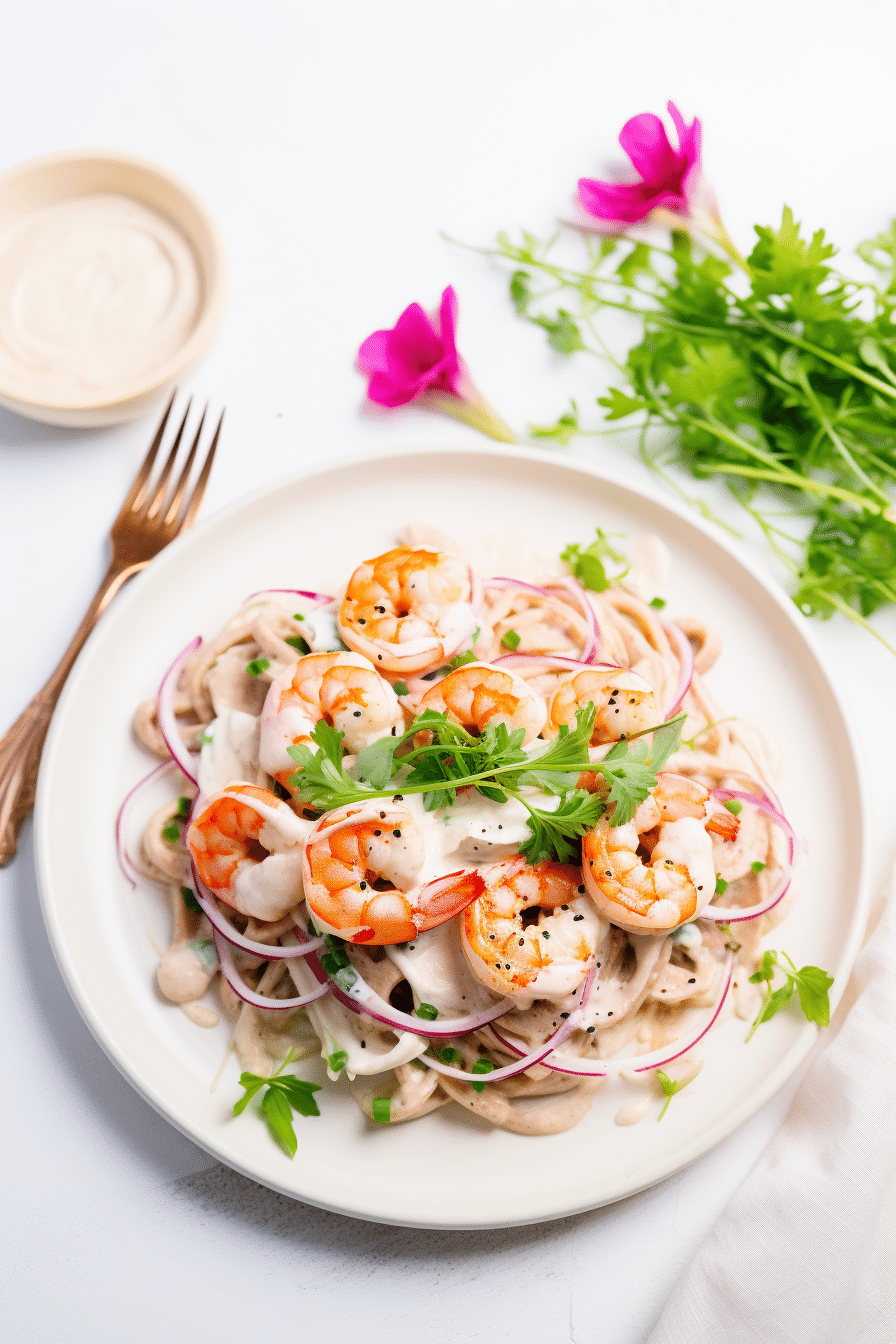 Keto Shrimp Alfredo Ready to Serve