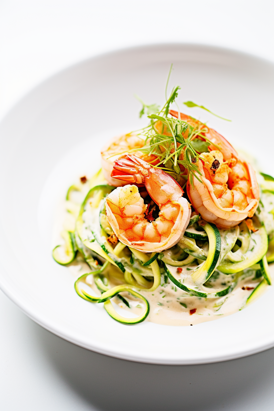 Keto Shrimp Alfredo with Zoodles