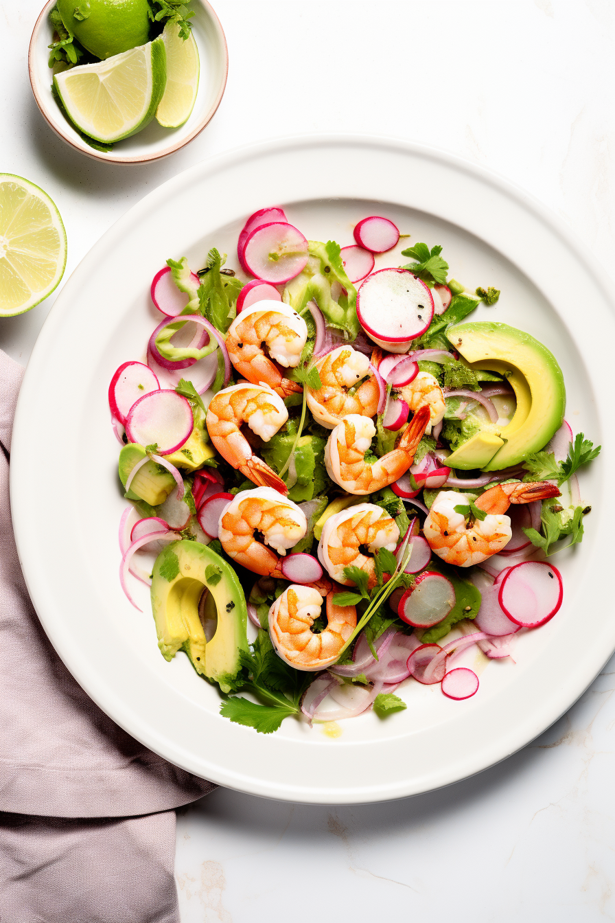 Keto Shrimp and Avocado Salad Preparation