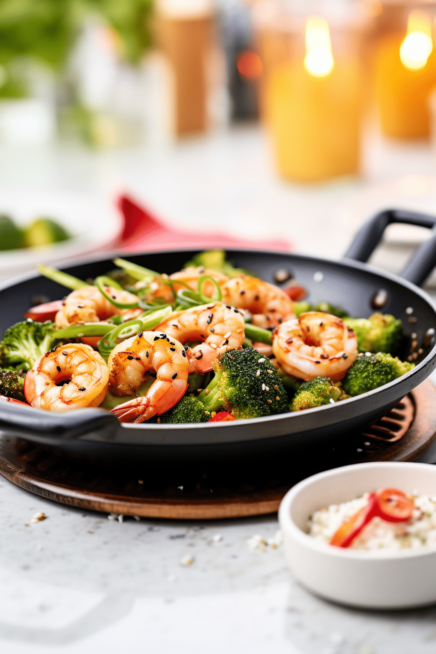 Keto Shrimp and Broccoli Stir-Fry Ready to Serve