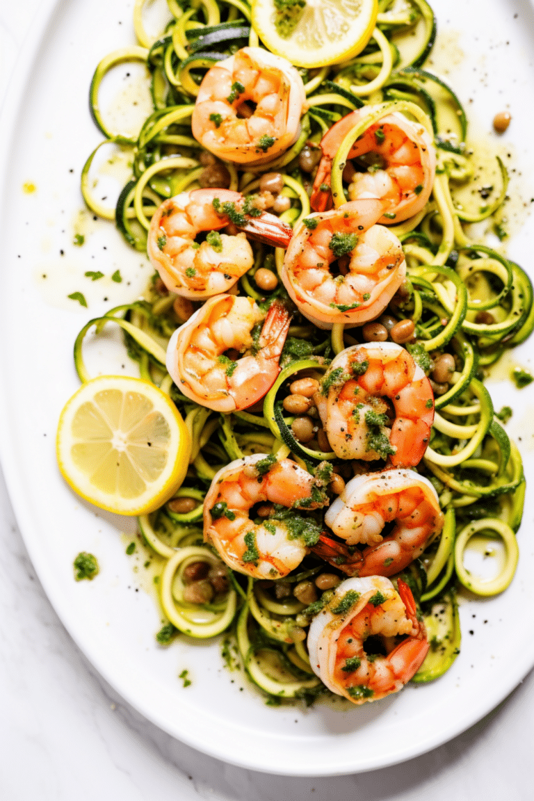 Keto Shrimp Piccata with Zoodles_001