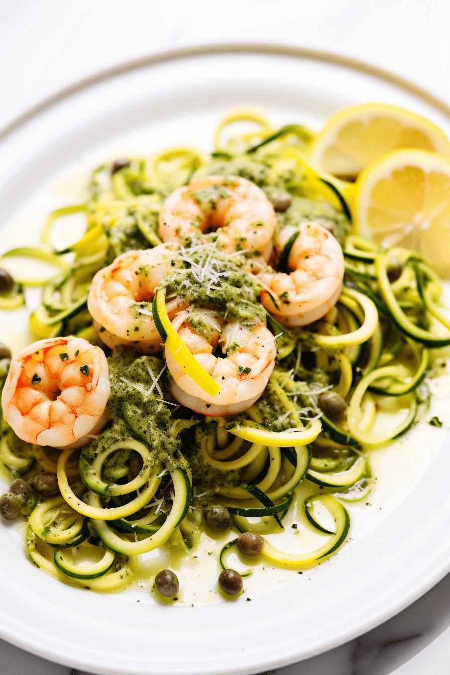 Keto Shrimp Piccata with Zoodles