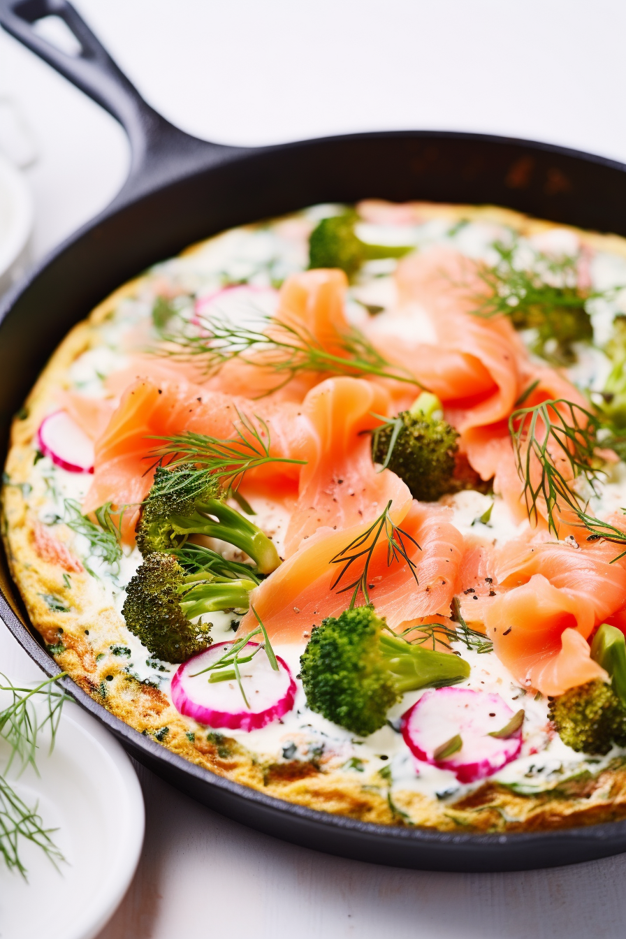 Ingredients for Keto Smoked Salmon Frittata