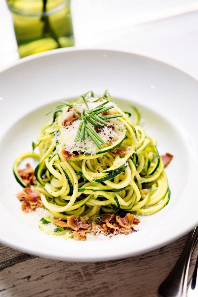 Keto Spaghetti Carbonara with Zucchini Noodles_001