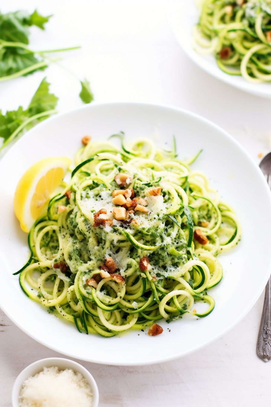 Keto Spaghetti Carbonara Served