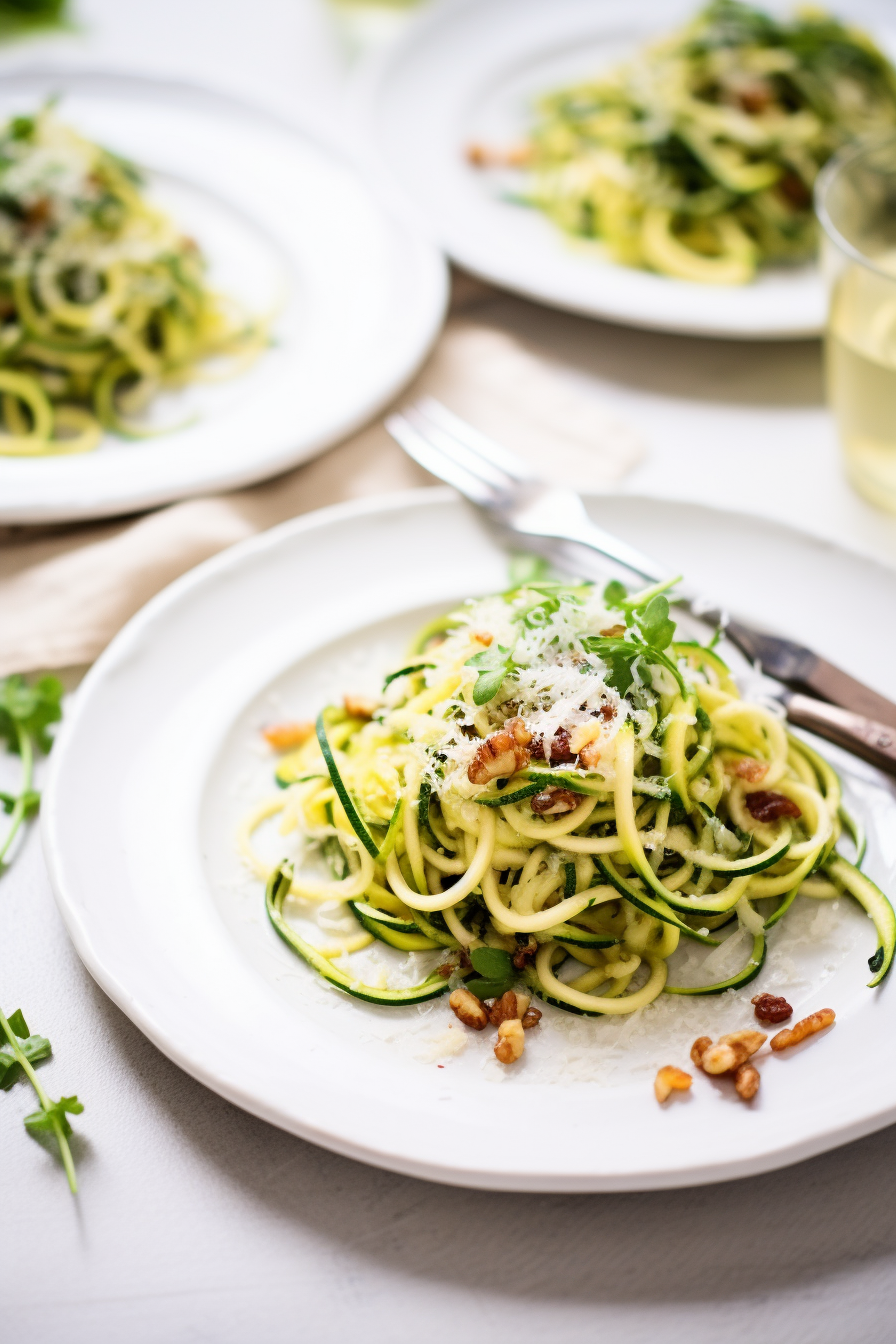 Preparing Keto Spaghetti Carbonara