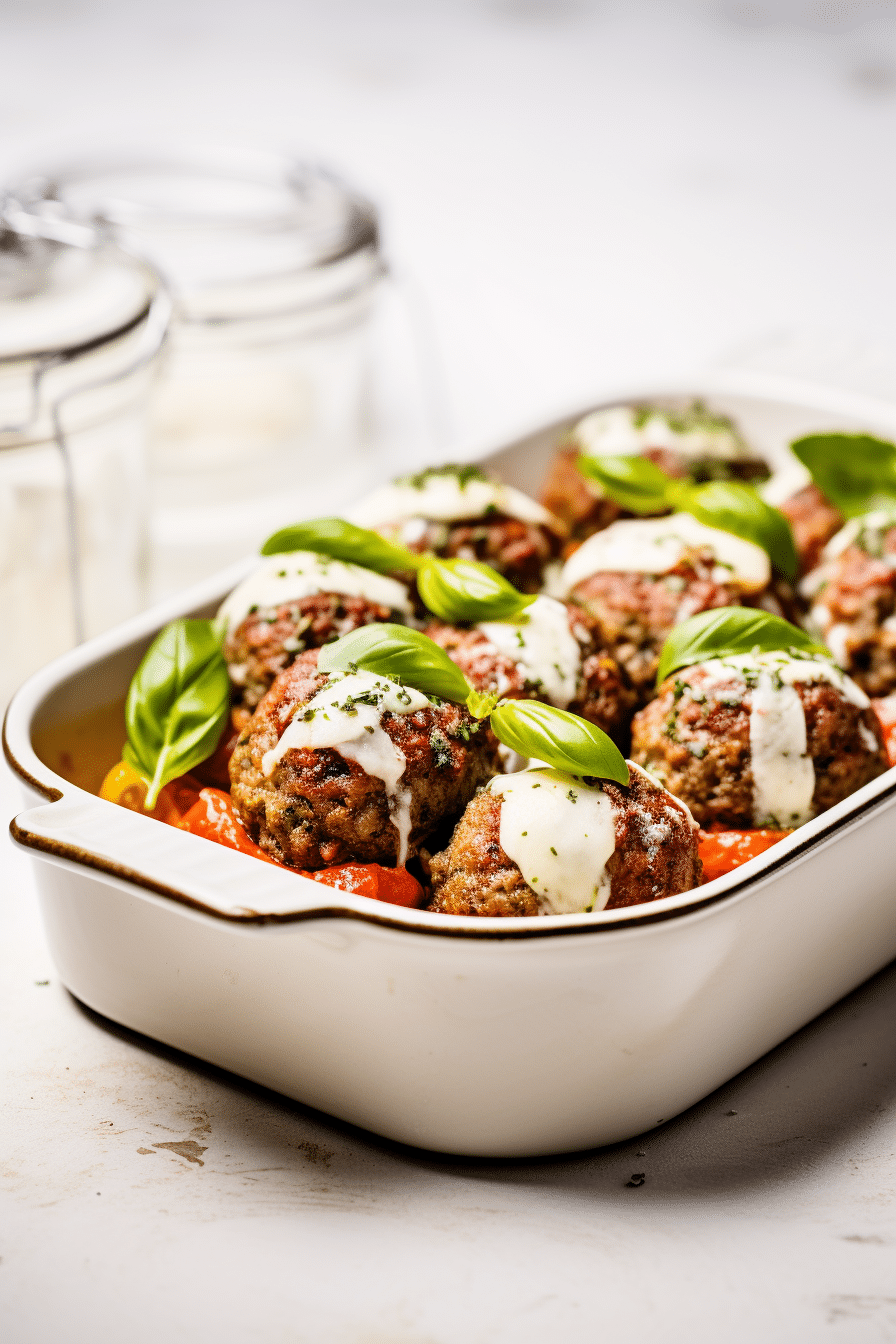 Keto Stuffed Meatballs Cooking