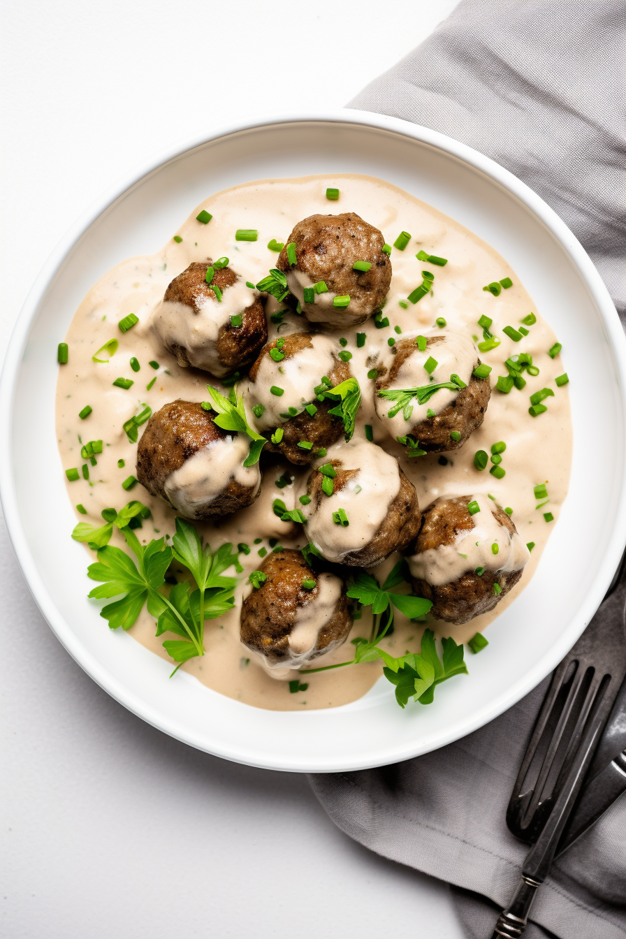 Keto Swedish Meatballs in Creamy Sauce