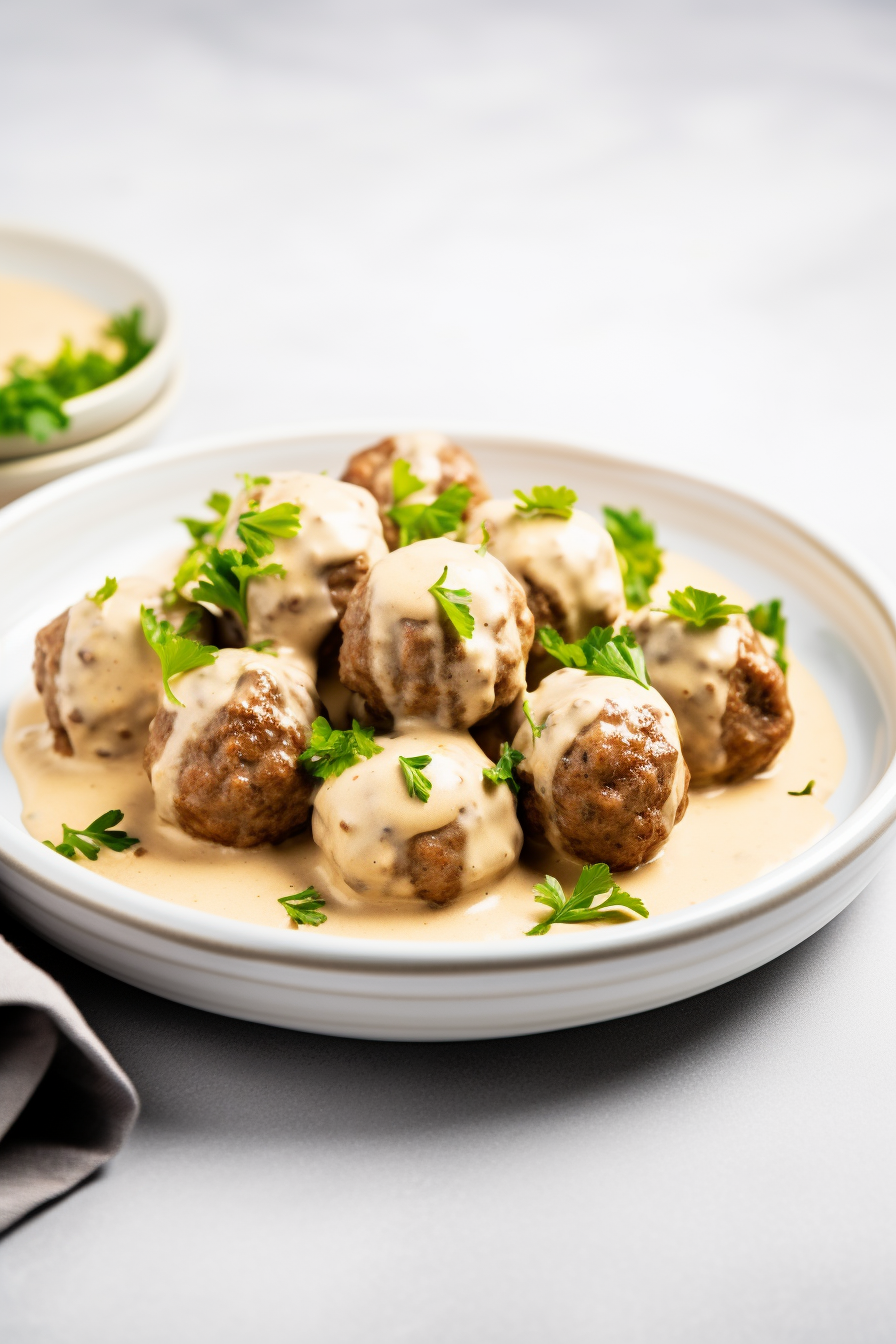 Preparing Keto Swedish Meatballs