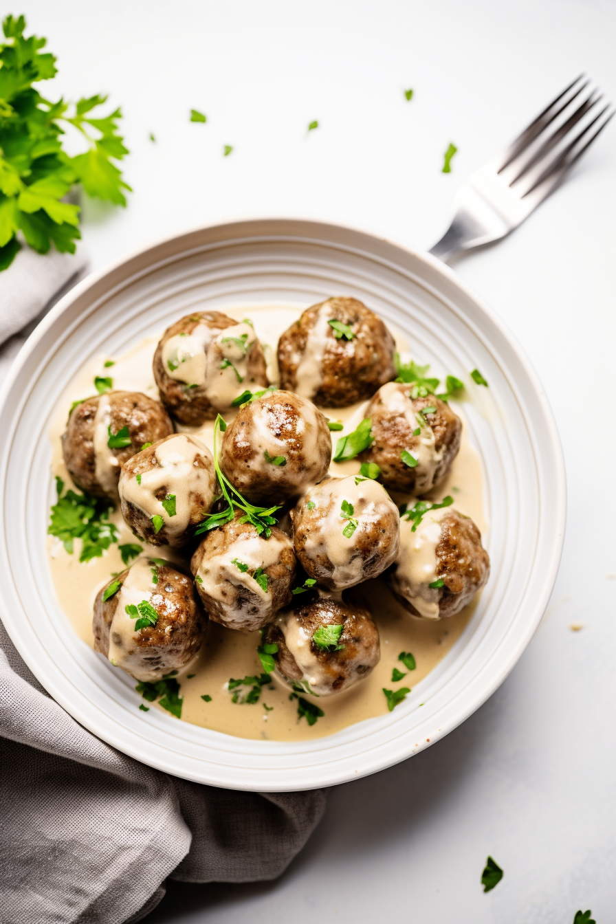 Keto Swedish Meatballs with Creamy Sauce