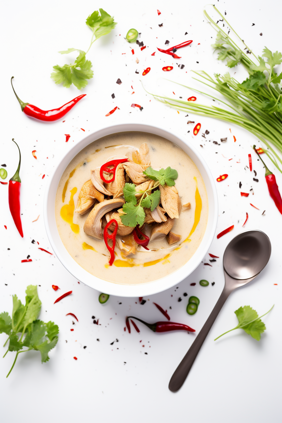 Keto Thai Coconut Chicken Soup