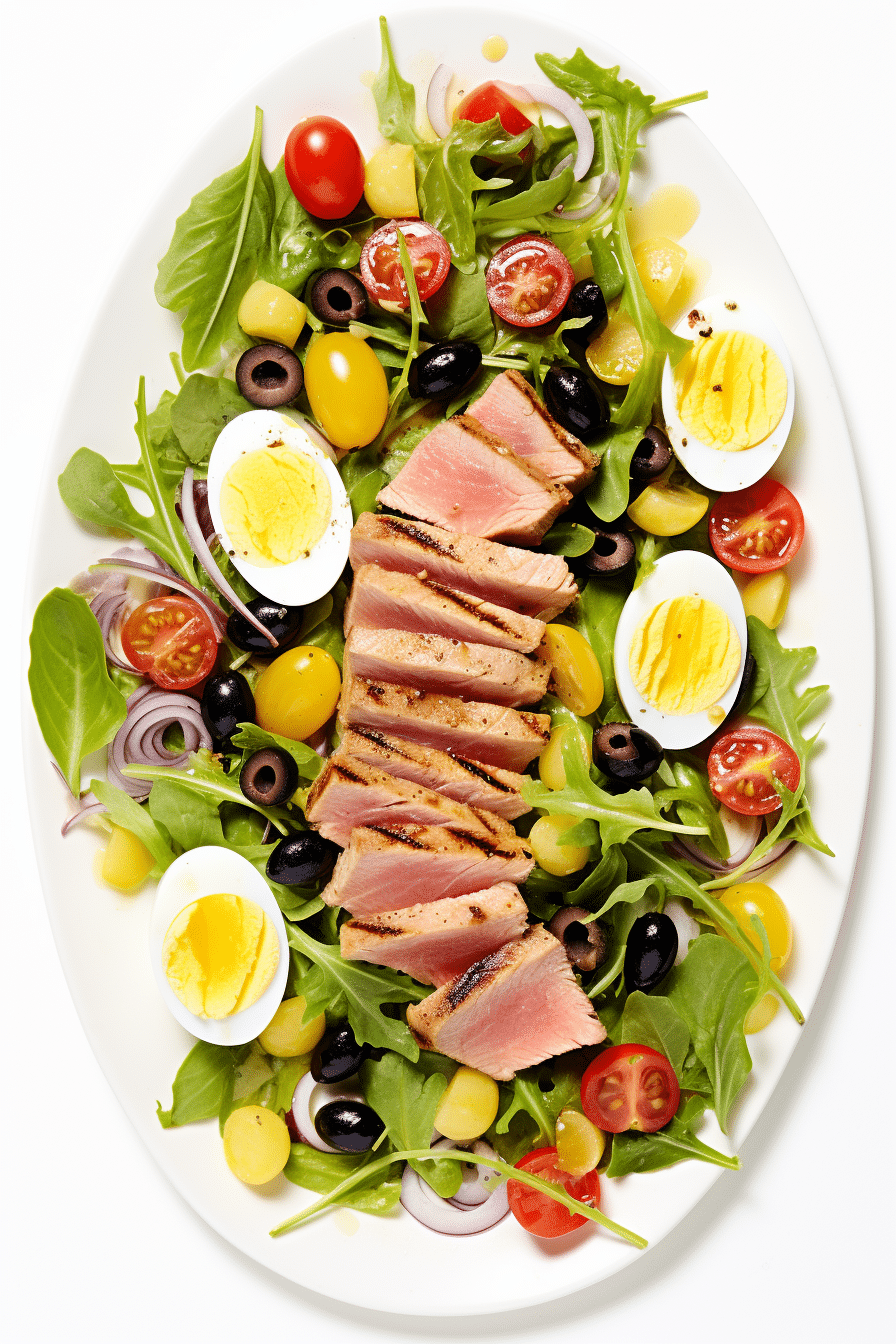 Keto Tuna Nicoise Salad Preparation