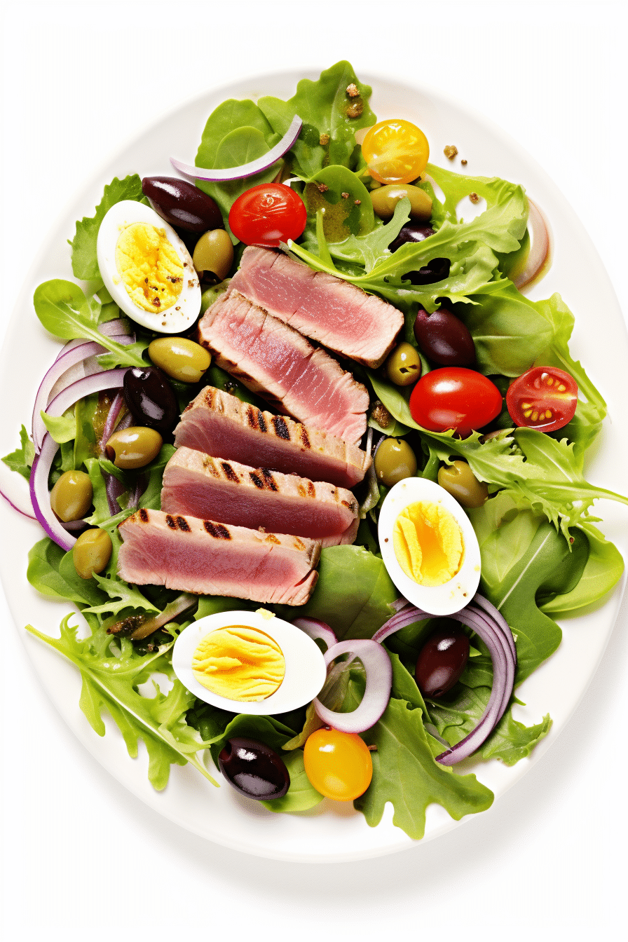 Keto Tuna Nicoise Salad with Dijon Dressing