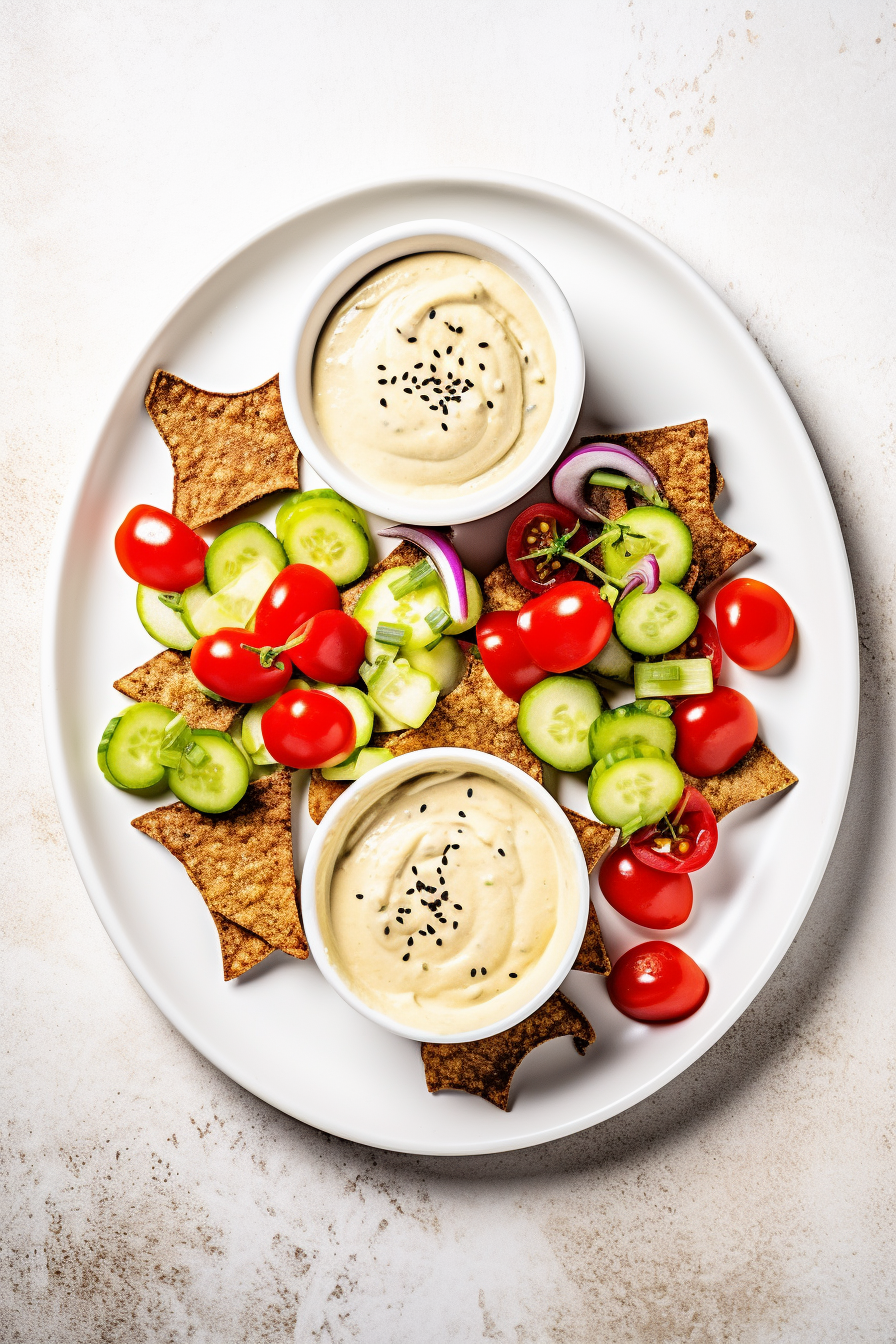 Keto Vegan Cashew Cheese Nachos Served