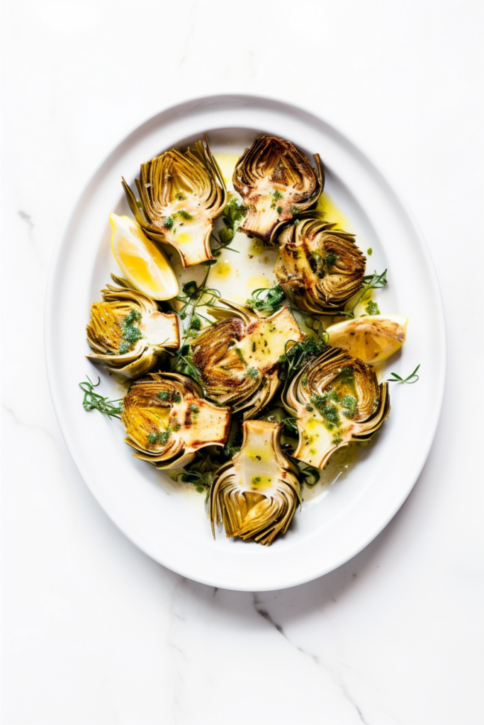 Keto Vegan Lemon Herb Roasted Artichokes_001