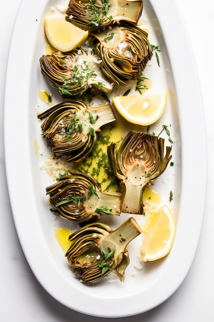 Roasted Keto Vegan Lemon Herb Artichokes