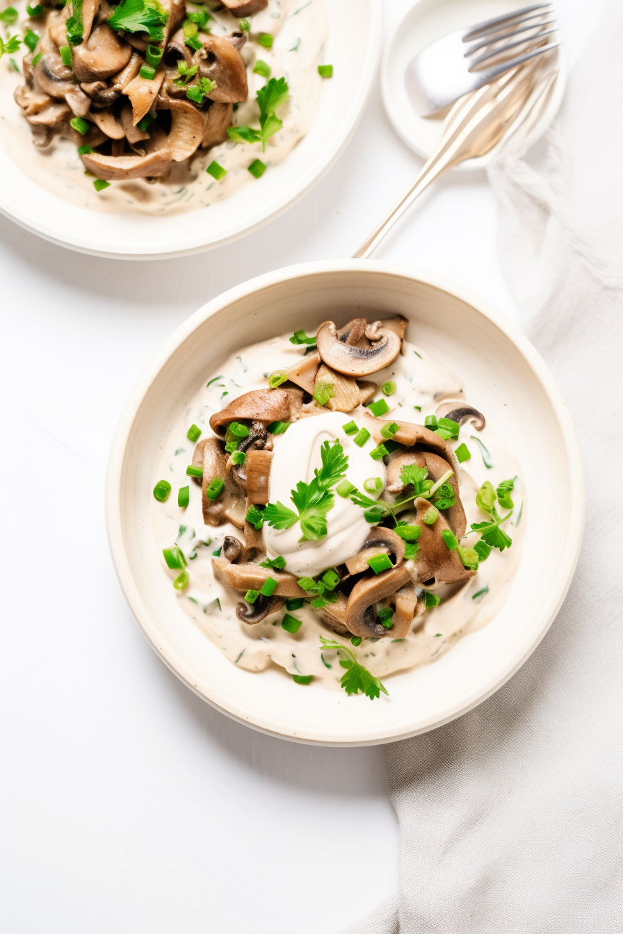 Keto Vegan Mushroom Stroganoff