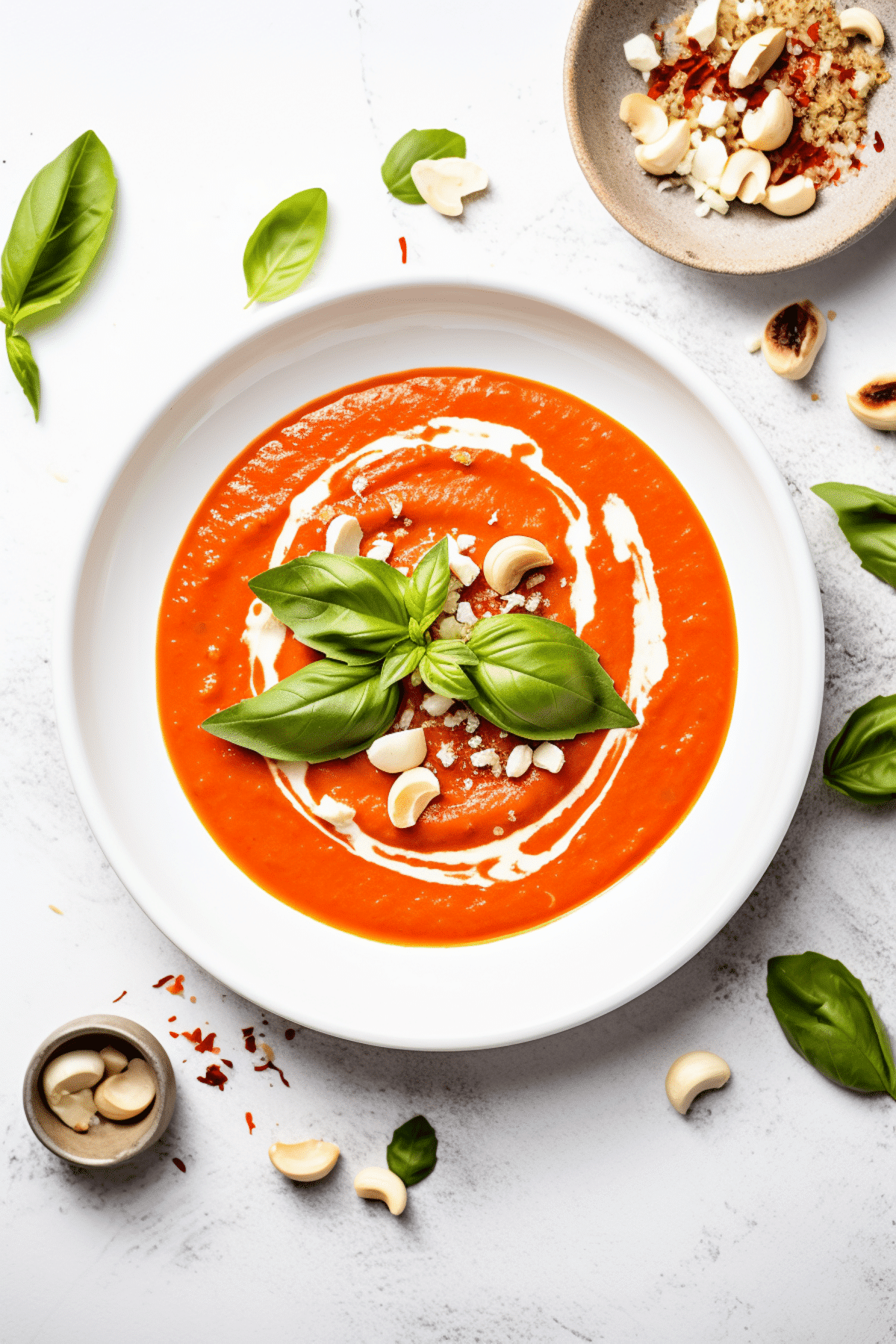 Keto Vegan Roasted Red Pepper and Macadamia Soup_001