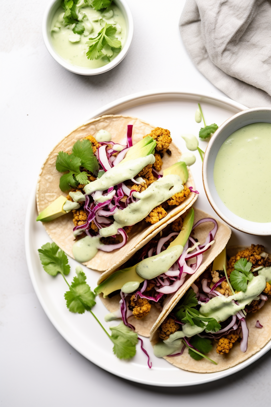 Keto Vegan Spiced Cauliflower Tacos