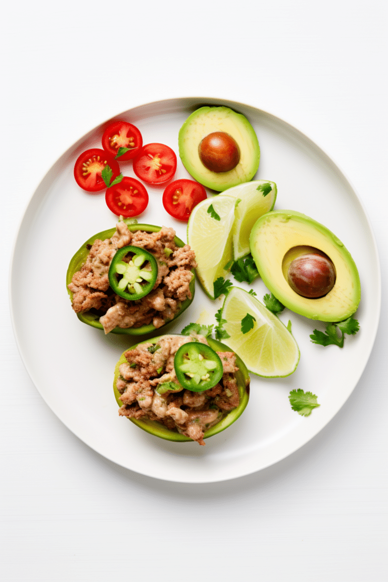 Keto Vegan Stuffed Avocados with Walnut Mince_001