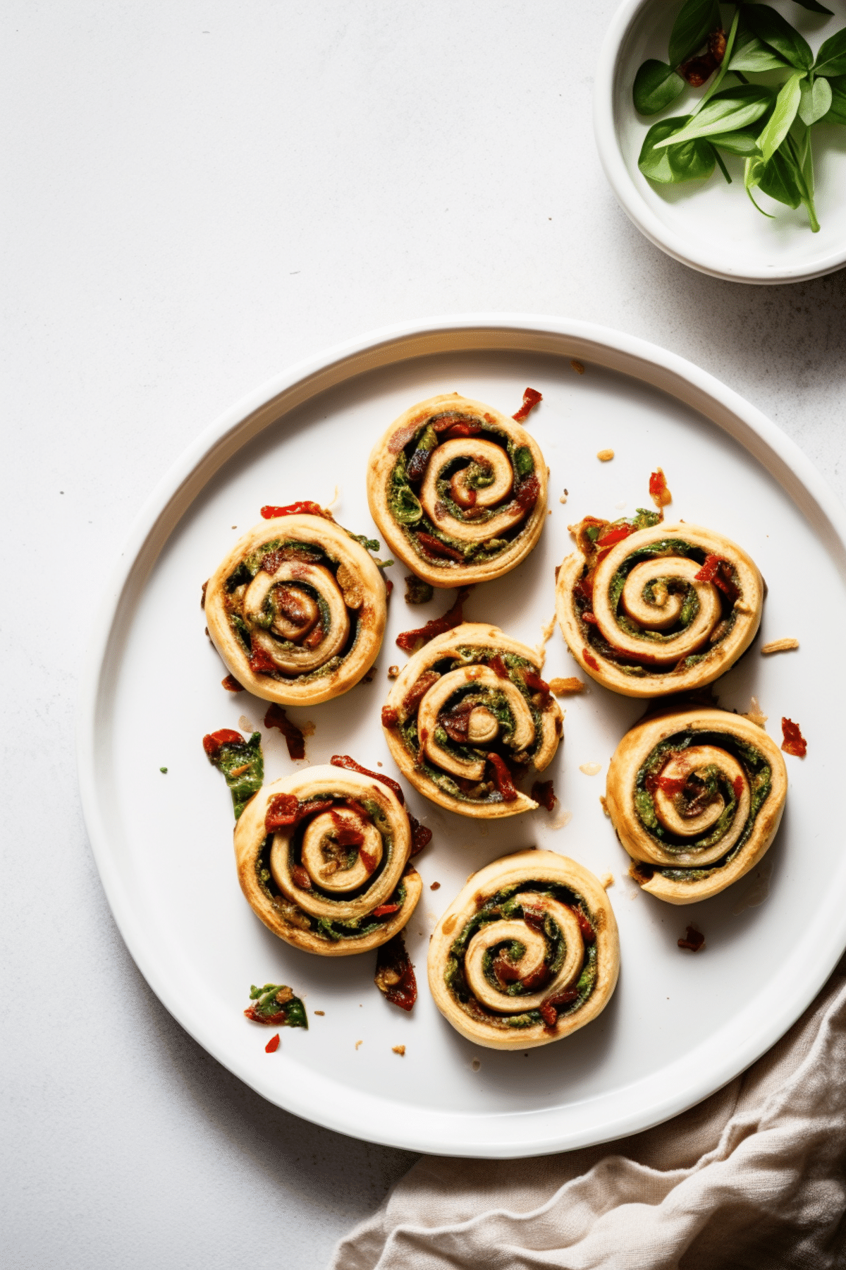 Keto Vegan Sun-Dried Tomato and Basil Pinwheels_001