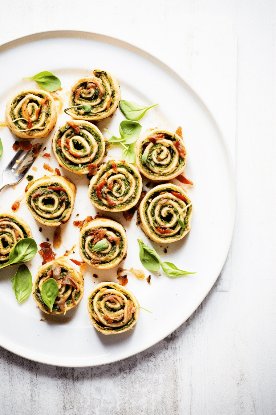 Keto Vegan Pinwheels Ready to Serve