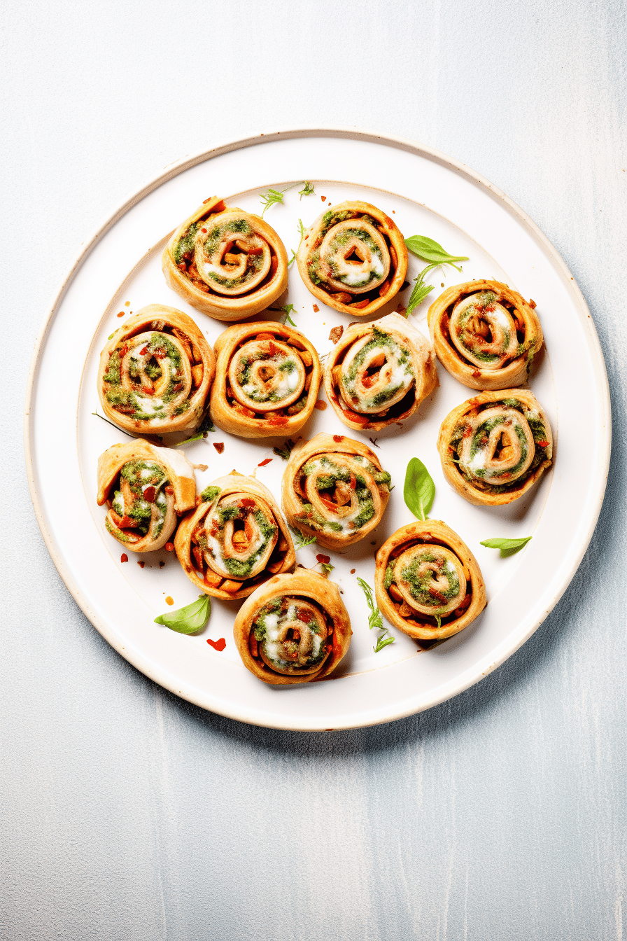 Preparing Keto Vegan Pinwheels