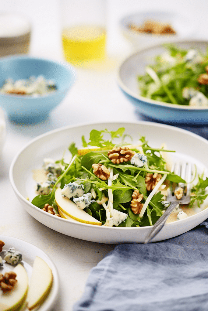Keto Walnut and Blue Cheese Salad with Pear_001