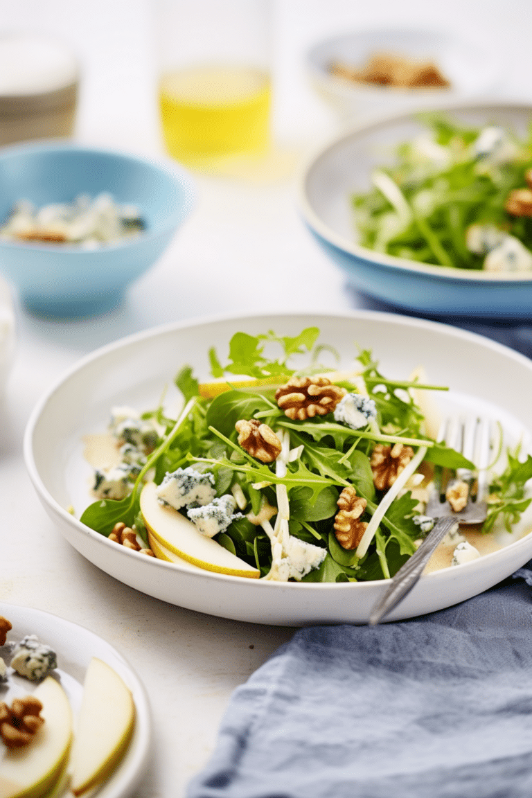 Keto Walnut and Blue Cheese Salad with Pear_001