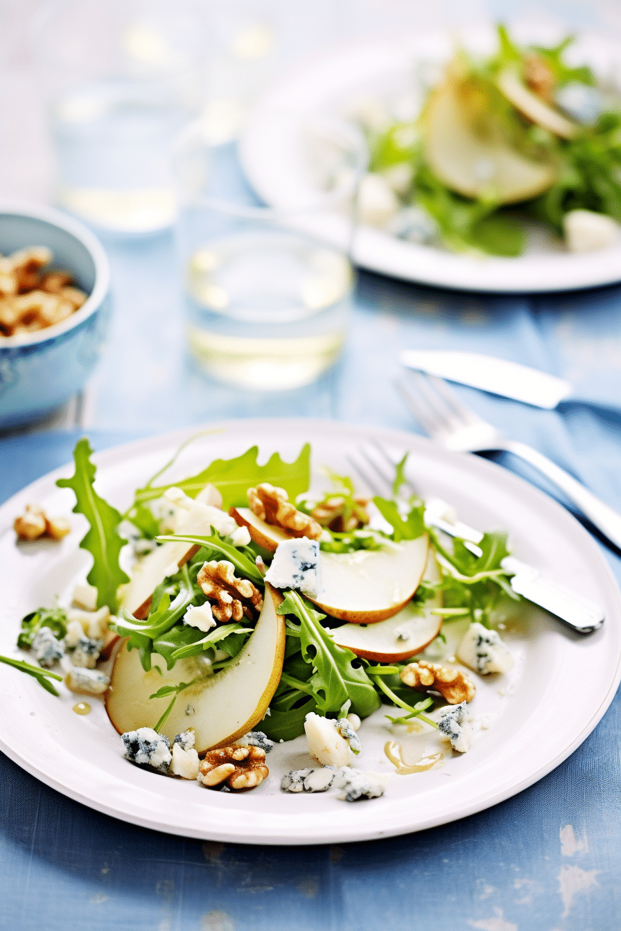 Keto Walnut and Blue Cheese Salad with Pear