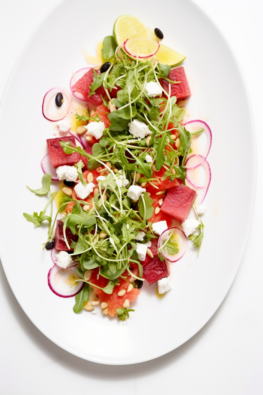 Keto Watermelon and Feta Salad Ready to Serve