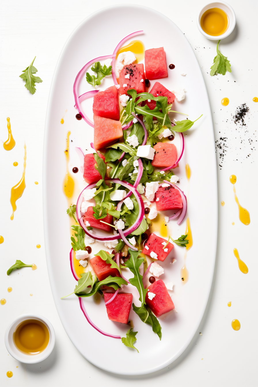Keto Watermelon and Feta Salad with Fresh Mint
