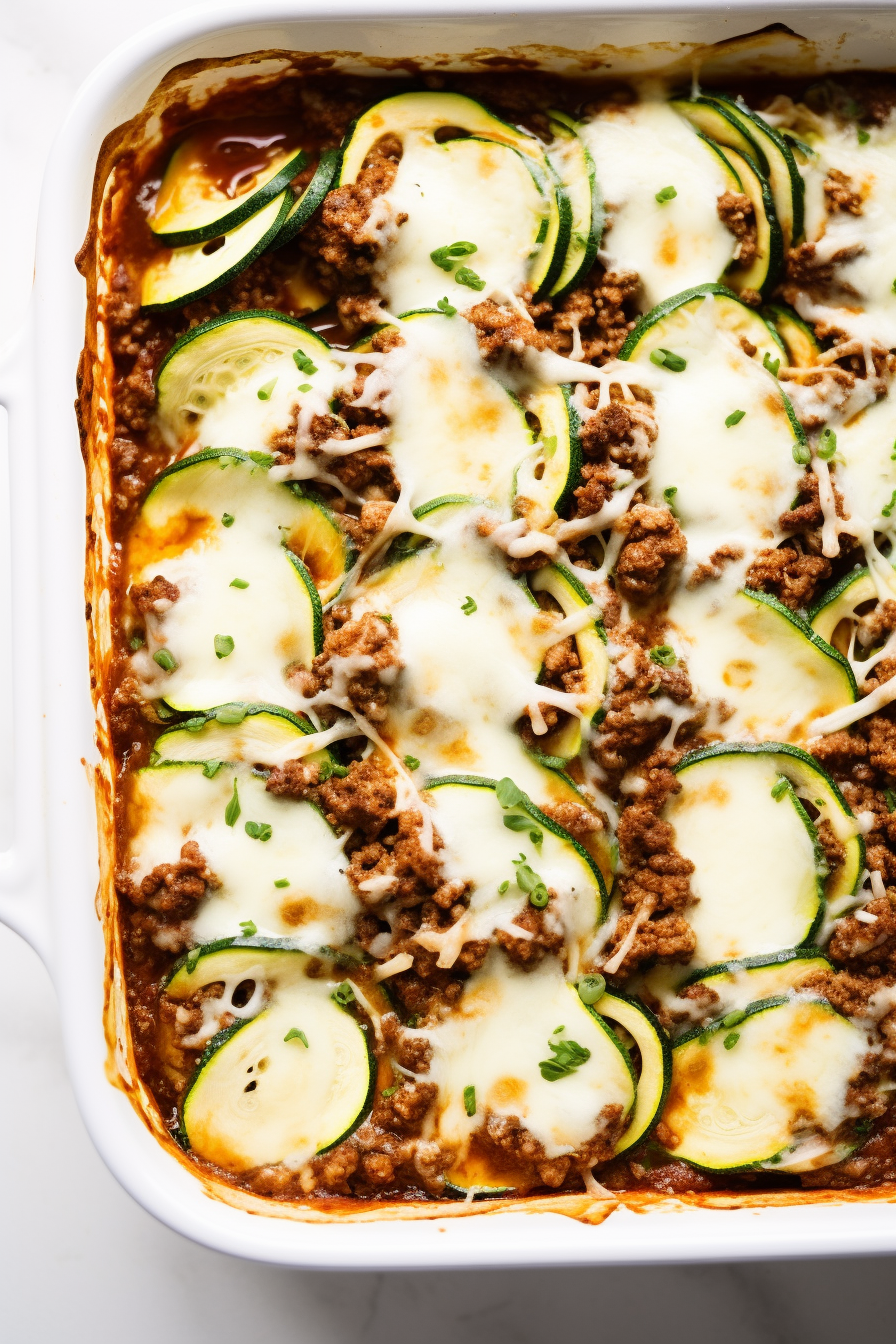 Keto Zucchini Lasagna Ready to Serve