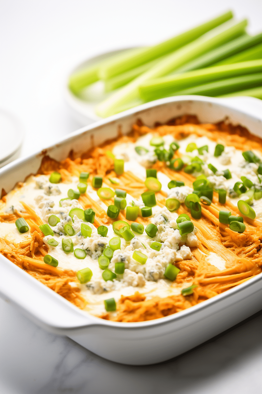Layered Keto Buffalo Chicken Dip