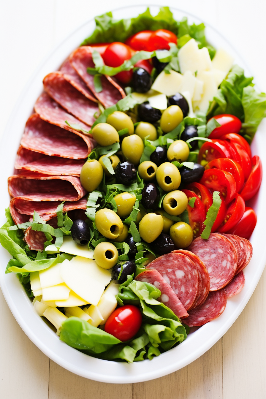Low-Carb Antipasto Salad Preparation