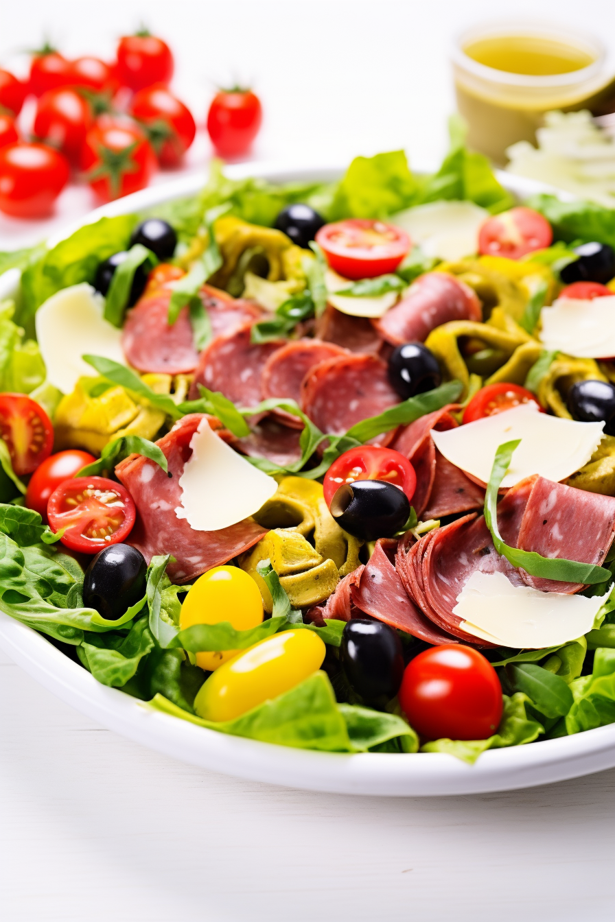 Low-Carb Antipasto Salad with Italian Vinaigrette