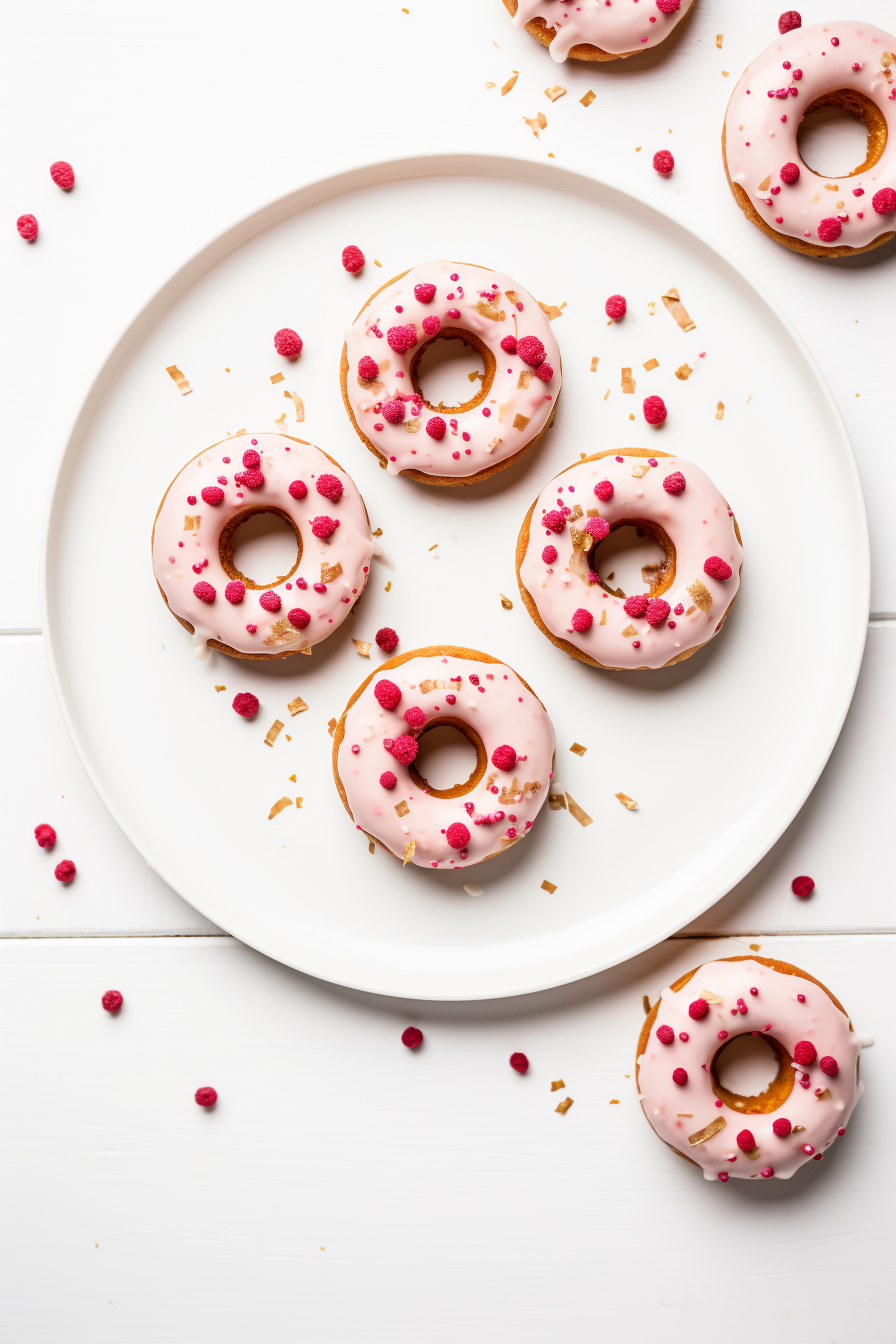 Low-Carb Baked Raspberry Donuts