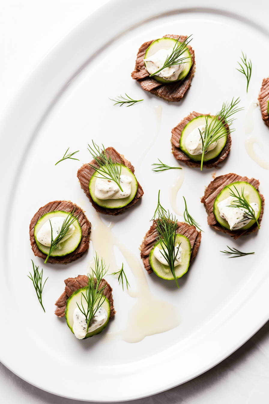 Low-Carb Beef and Horseradish Cream Canapés