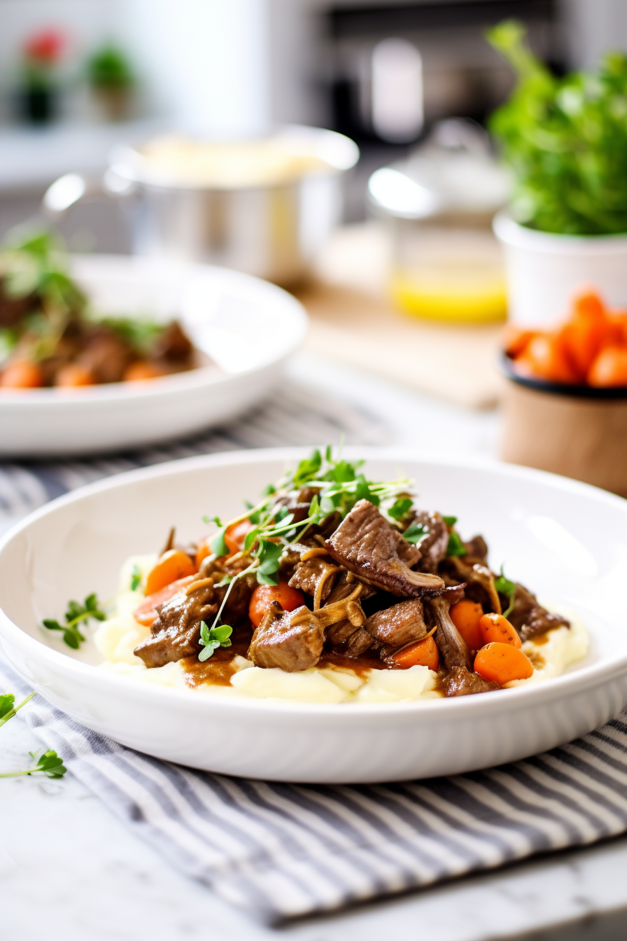 Serving Low-Carb Beef Bourguignon