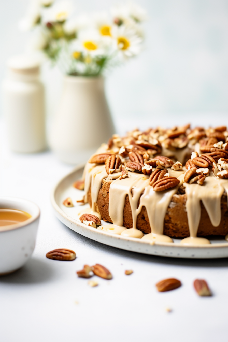 Low-Carb Caramel Pecan Coffee Cake