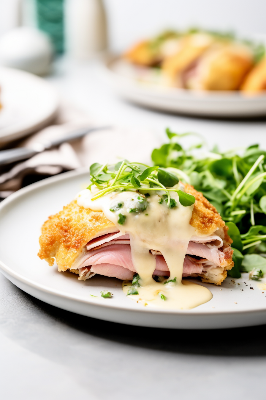 Low-Carb Chicken Cordon Bleu with Almond Crust